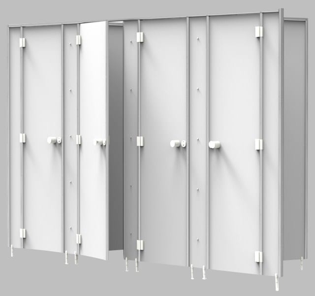 Skärmväggssystem i högtryckslaminat från Lamiroc – hållbart och miljövänligt alternativ till fibercement.