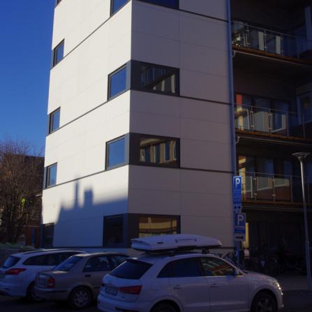 Fasadskiva, Fasadlaminat LamiFacade, Lamiroc, Fasad, Påbyggnad, Umeå