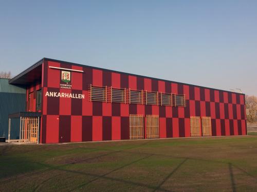 Fasadskiva, Fasadlaminat LamiFacade, Lamiroc, Fasad, Ankarhallen i Varberg
